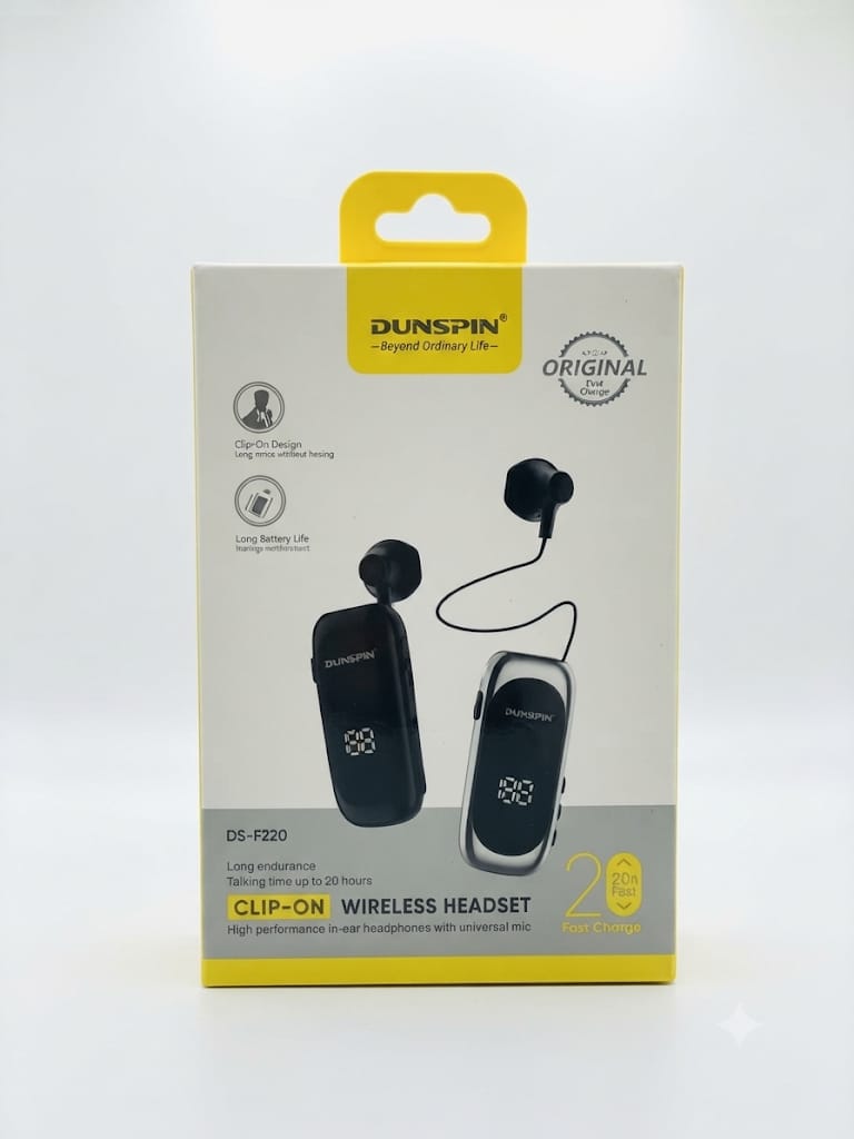 DUNSPIN CLIP-ON WIRELESS HEADSET